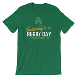 Saturday's a Rugby Day Shamrock Short-Sleeve Unisex T-Shirt - Saturday's A Rugby Day