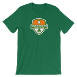 Castaways Shamrock Crest Short-Sleeve Unisex T-Shirt - Saturday's A Rugby Day