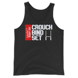 Crouch, Bind, Set Red Block Tank Top - Saturday's A Rugby Day