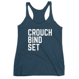 Women's Crouch Bind Set Racerback Tank - Saturday's A Rugby Day