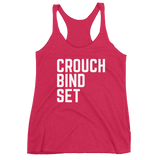 Women's Crouch Bind Set Racerback Tank - Saturday's A Rugby Day