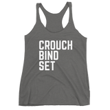 Women's Crouch Bind Set Racerback Tank - Saturday's A Rugby Day