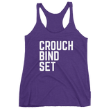 Women's Crouch Bind Set Racerback Tank - Saturday's A Rugby Day
