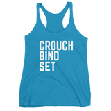 Women's Crouch Bind Set Racerback Tank - Saturday's A Rugby Day