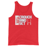 Crouch, Bind, Set Red Block Tank Top - Saturday's A Rugby Day