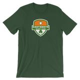 Castaways Shamrock Crest Short-Sleeve Unisex T-Shirt - Saturday's A Rugby Day