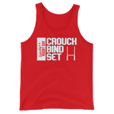 Crouch, Bind, Set Red Block Tank Top - Saturday's A Rugby Day