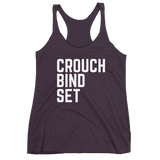 Women's Crouch Bind Set Racerback Tank - Saturday's A Rugby Day
