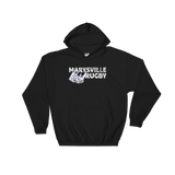 Marysville Rugby Grunge Hooded Sweatshirt - Saturday's A Rugby Day