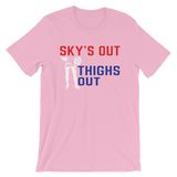 Sky's Out, Thighs Out Short-Sleeve Unisex T-Shirt - Saturday's A Rugby Day