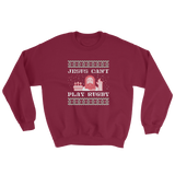 Jesus Can't Play Rugby Ugly Christmas Sweatshirt - Saturday's A Rugby Day