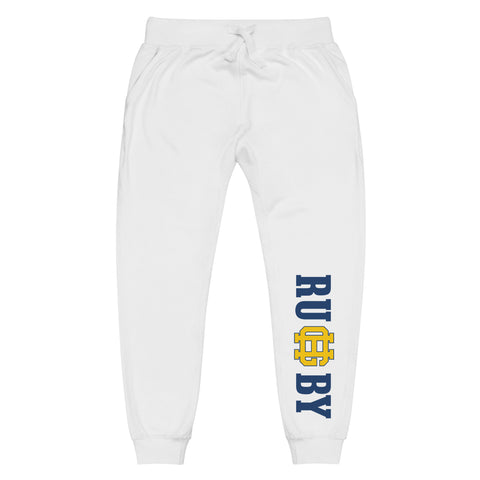 Grand Haven Rugby White Unisex fleece sweatpants