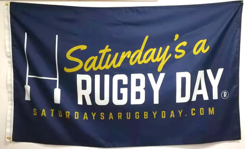 Saturday's a Rugby Day Flag