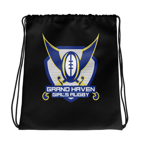 Grand Haven Girls Rugby Drawstring bag - Saturday's A Rugby Day