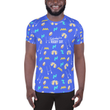 Summer Lovin' All-Over Print Men's Athletic T-shirt - Saturday's A Rugby Day