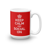 Keep Calm and Social On Mug - Saturday's A Rugby Day