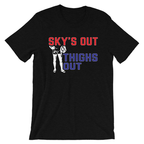 Sky's Out, Thighs Out Short-Sleeve Unisex T-Shirt - Saturday's A Rugby Day