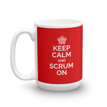 Keep Calm and Scrum On Mug - Saturday's A Rugby Day