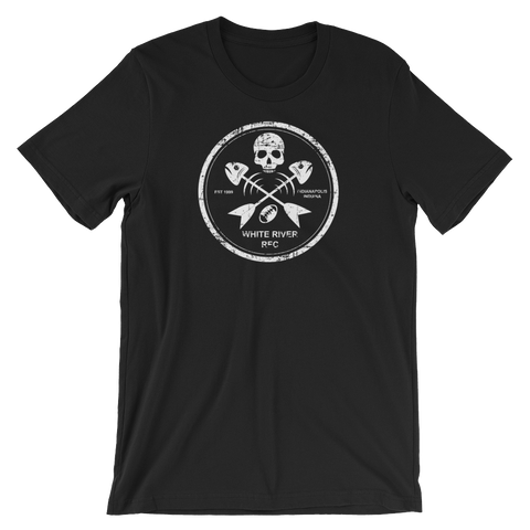 White River Crossbones Short-Sleeve Unisex T-Shirt - Saturday's A Rugby Day