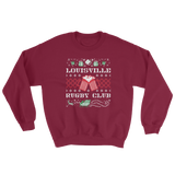 Louisville Rugby Club Ugly Christmas Sweatshirt - Saturday's A Rugby Day