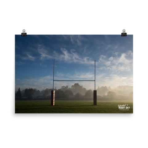 Uprights Poster - Saturday's A Rugby Day