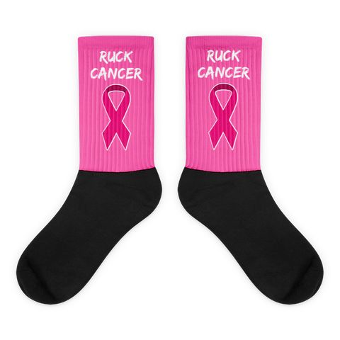 Pink Ruck Cancer Socks - Saturday's A Rugby Day