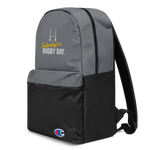 Saturday's a Rugby Day Embroidered Champion Backpack - Saturday's A Rugby Day