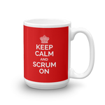 Keep Calm and Scrum On Mug - Saturday's A Rugby Day