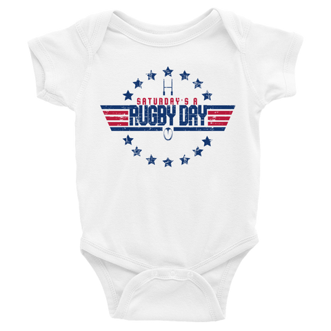 Top Gunner Infant Bodysuit - Saturday's A Rugby Day